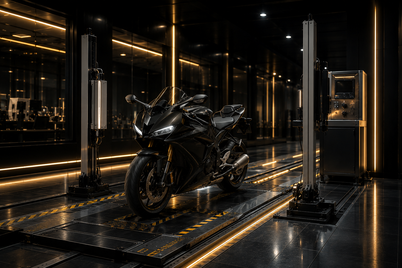 Motorcycle inspection at Beriman Gold