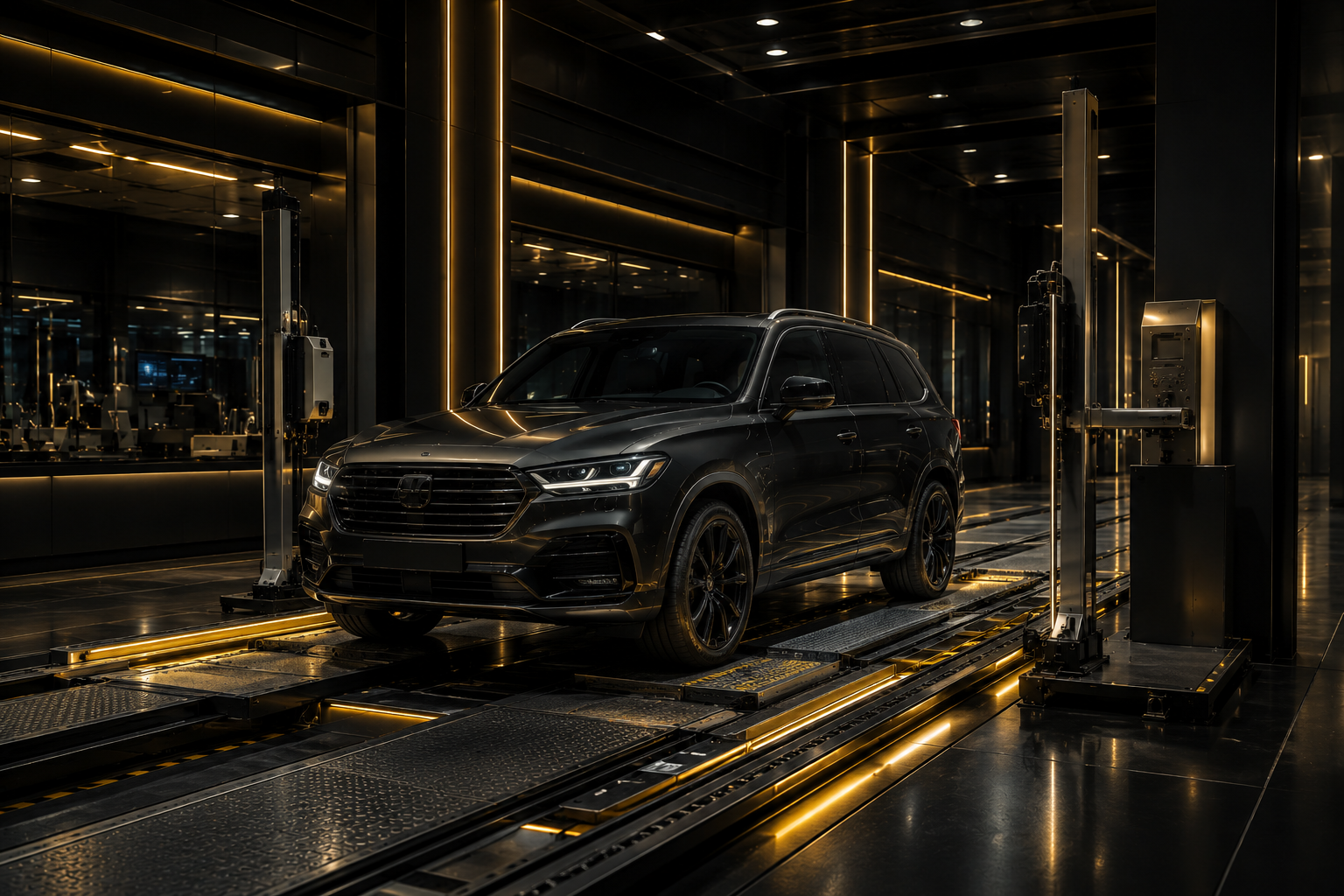 SUV inspection at Beriman Gold